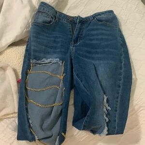 ripped denim jeans